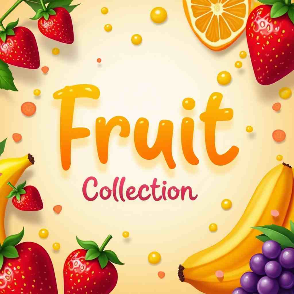 Fruit collection vector material